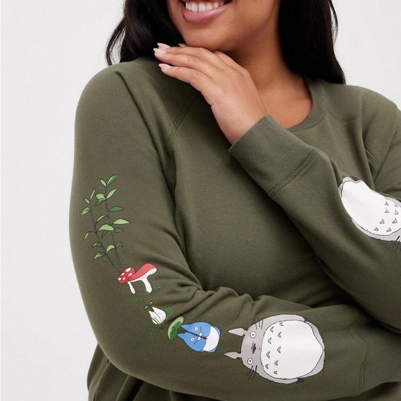torrid Sweaters - Studio Ghibli Pullover Sweatshirt French Terry Totoro Garden Grey -Torrid size 4